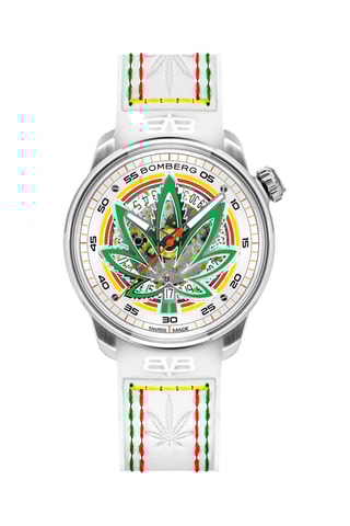 Montre automatique en silicone - Blanc et argenté