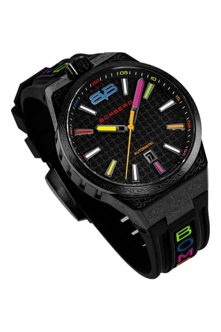 Montre automatique en silicone - Noir et vert