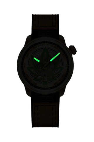 Montre automatique en silicone - Marron et doré