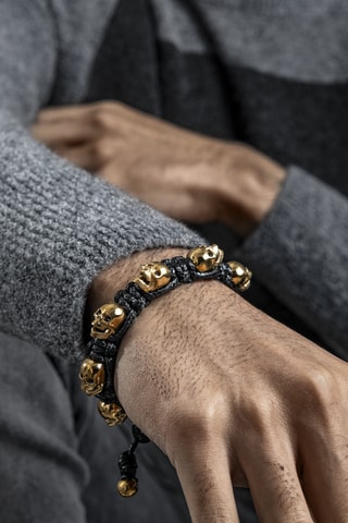 Bracelet - Noir et doré rose