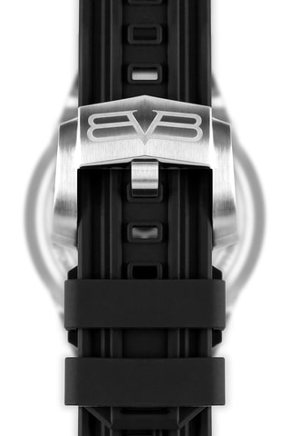 Montre automatique en silicone - Noir et argenté