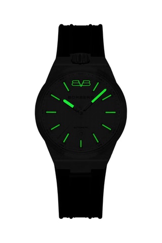 Montre automatique en silicone - Noir et argenté