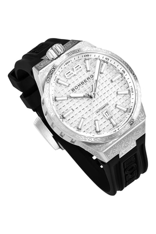 Montre automatique en silicone - Noir et argenté