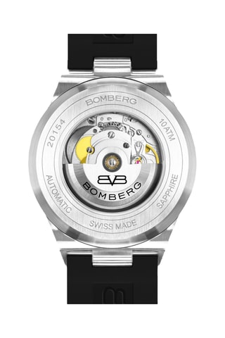 Montre automatique en silicone - Noir et argenté