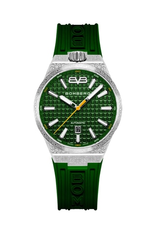 Montre automatique en silicone - Vert et argenté