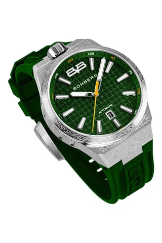 Montre automatique en silicone - Vert et argenté