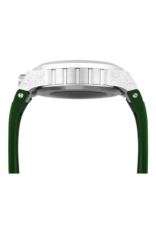 Montre automatique en silicone - Vert et argenté