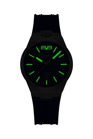 Montre automatique en silicone - Bleu et argenté