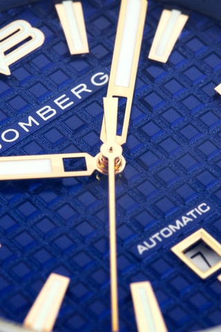 Montre automatique en silicone - Bleu et argenté