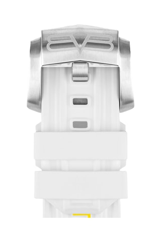 Montre automatique en silicone - Blanc et argenté