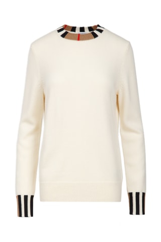 Pull en laine et cachemire Eyre - Blanc naturel