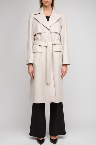 Trench en laine et en cachemire Albury - Taupe