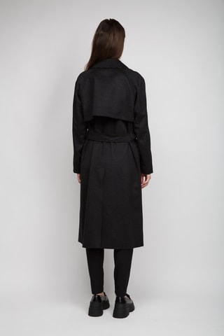 Trench en laine et cachemire Albury Dark - Noir