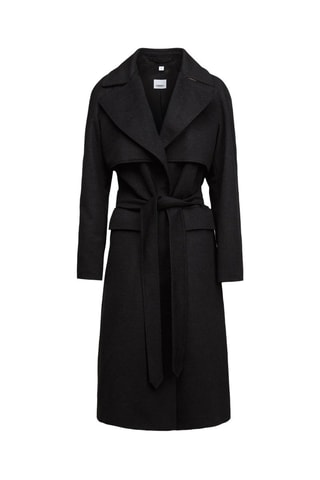 Trench en laine et cachemire Albury Dark - Noir