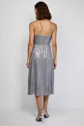 Lange Jurk - Zilverkleurig  - Zilverkleurig
