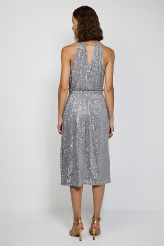 Lange Jurk - Zilverkleurig - Zilverkleurig
