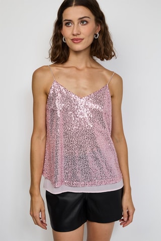 Top - Zilverkleurig  - Roze