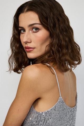 Jurk - Zilverkleurig - Zilverkleurig