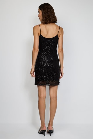 Jurk - Zilverkleurig - Zwart