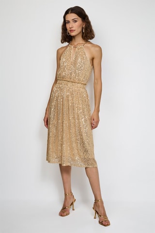 Lange Jurk - Zilverkleurig - Goudkleurig