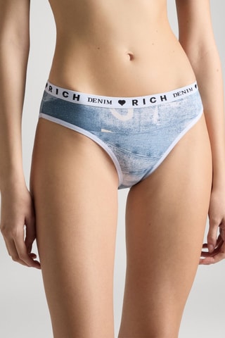 3 culottes Tody - Bleu et blanc