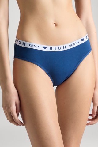 3 culottes Tody - Bleu et blanc