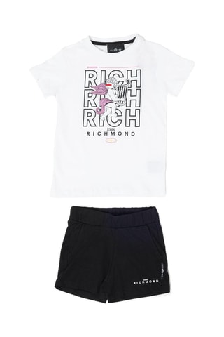 T-shirt et short Vantina - Blanc et noir