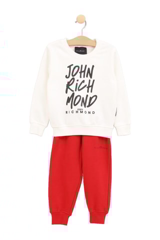 Sweat et pantalon Sara - Blanc et rouge