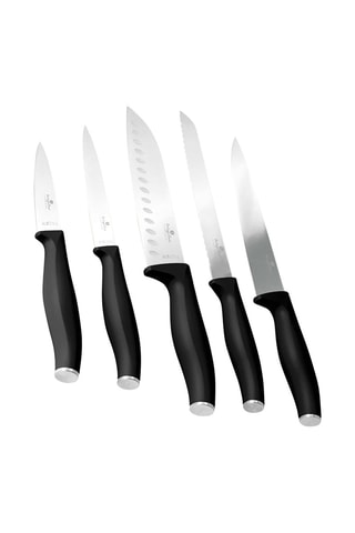 6 couteaux avec support magnétique en bois d'acacia