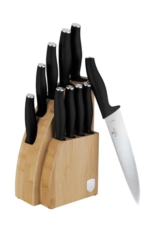 Bloc de 9 pièces en acier inoxydable Matte Black Collection