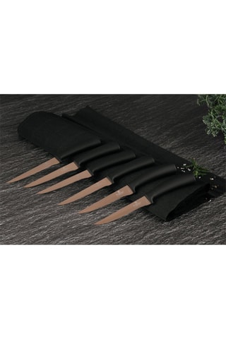 6 couteaux à steak en acier inoxydable - 11,5 cm