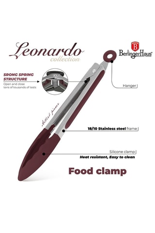 Pince en acier inoxydable et silicone Leonardo