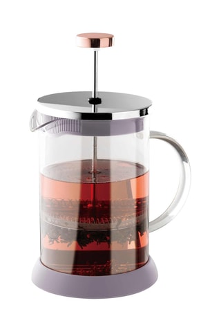 Piston à thé et café en acier inoxydable et verre borosilicate Taupe Collection - 60 cl