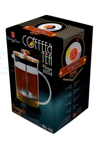 Cafetière théière acier inoxydable et verre borosilicate Metallic Line Rose Gold Edition - 80 cl