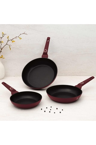 3 poêles Leonardo Collection - 20/24/28 cm