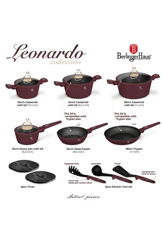 Batterie de cuisine Leonardo Collection - 15 pièces