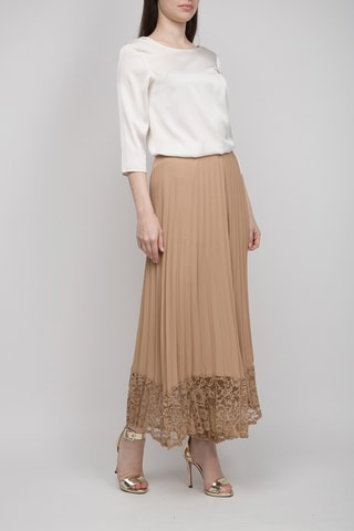 Pantalon plissé - Beige