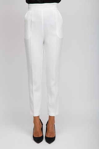 Pantalon taille haute - Blanc