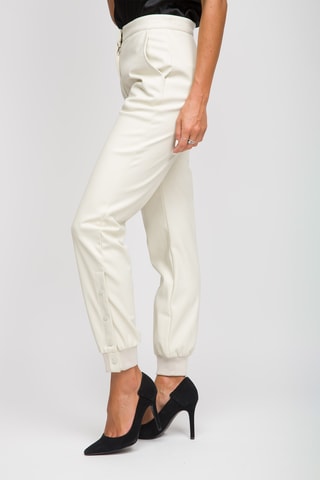 Pantalon taille haute - Blanc