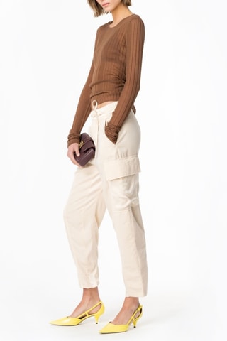 Pantalon cargo 7/8 - Beige