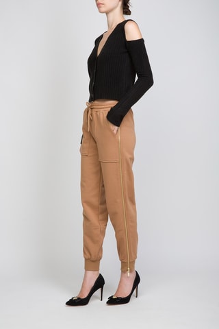 Jogging taille haute - Camel