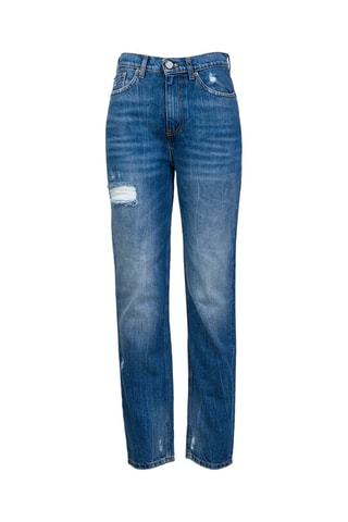 Jean taille haute - Bleu