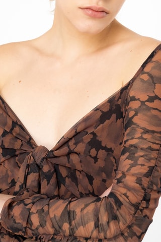 Robe fourreau - Marron