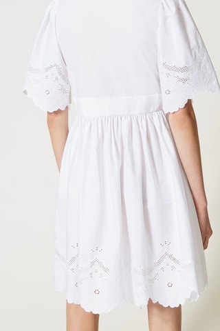 Robe patineuse en broderie anglaise - Blanc