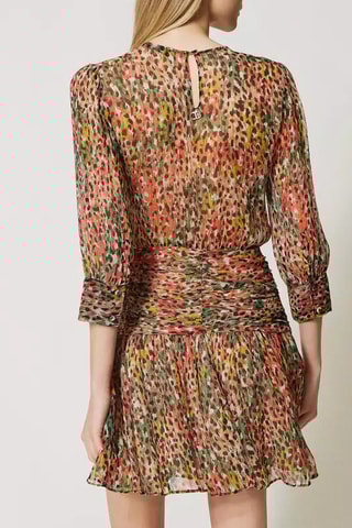 Robe patineuse -  Orange et vert