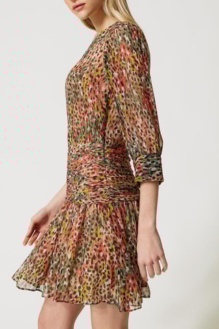 Robe patineuse -  Orange et vert