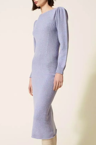 Robe pull en laine - Violet