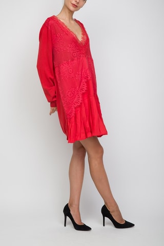 Robe pull en laine et cachemire - Rouge