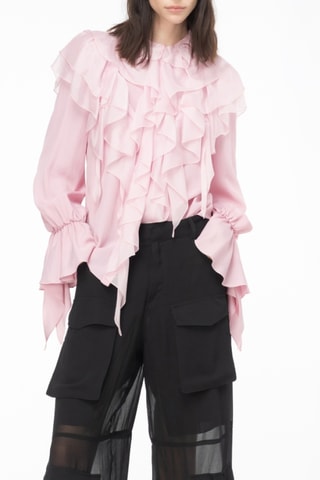 Blouse volantée - Rose