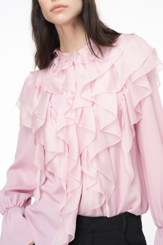 Blouse volantée - Rose